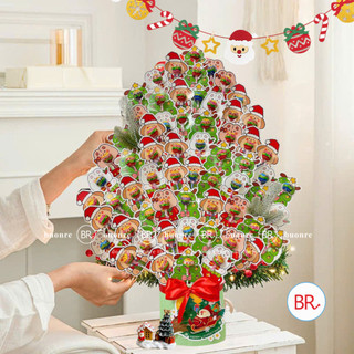 [QUÀ Noel] Set giỏ hoa kẹo mút Noel dễ thương-Quà tặng cho bé, trang trí tiệc,phát kẹo vui nhộn ANGIHOME