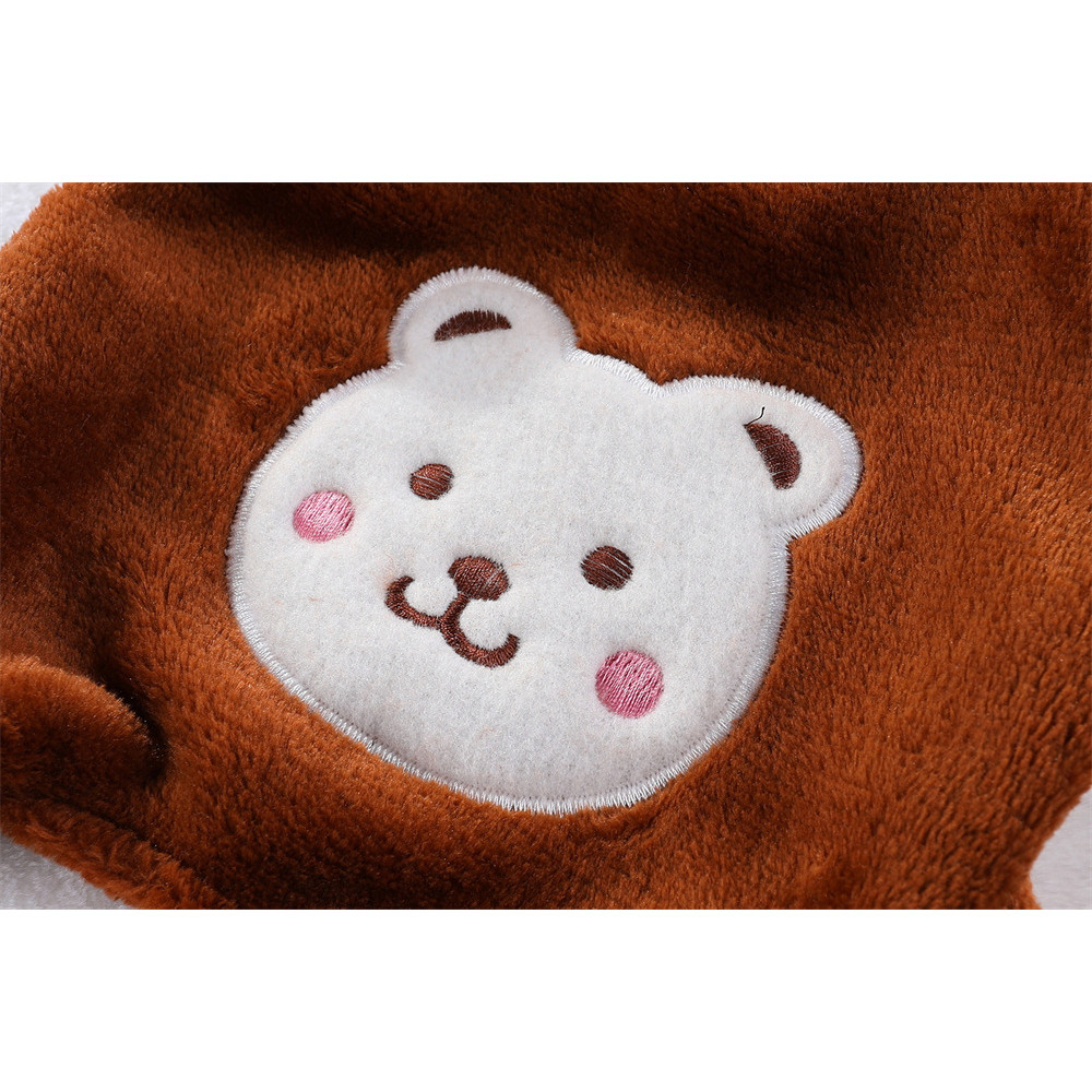 【Ready Stock】 Pet Warm Thickened Flannel Four Legs Autumn and Winter Puppy Dog Cat Teddy Traction Hooded Clothes Supplies Clothing KVCJ