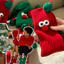 Tất và Phụ Kiện Giáng Sinh từ Polyester Co Dãn, Khăn Quàng Cổ và Mũ Ông Già Noel 3D Thoải Mái, Phù Hợp Máy Giặt cho Hàng Ngày và Lễ Hội