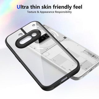 Không có gì Điện thoại NothingPhone 3A Ốp lưng cứng trong suốt Khung silicon mềm Chống rơi Vỏ mỏng chống sốc