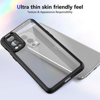 Dành Cho OnePlus Nord 2 5G Ốp điện thoại Cứng Trong Suốt Mặt Sau Aryclic Khung Silicon Mềm Chống Rơi Chống Sốc Mỏng Bao