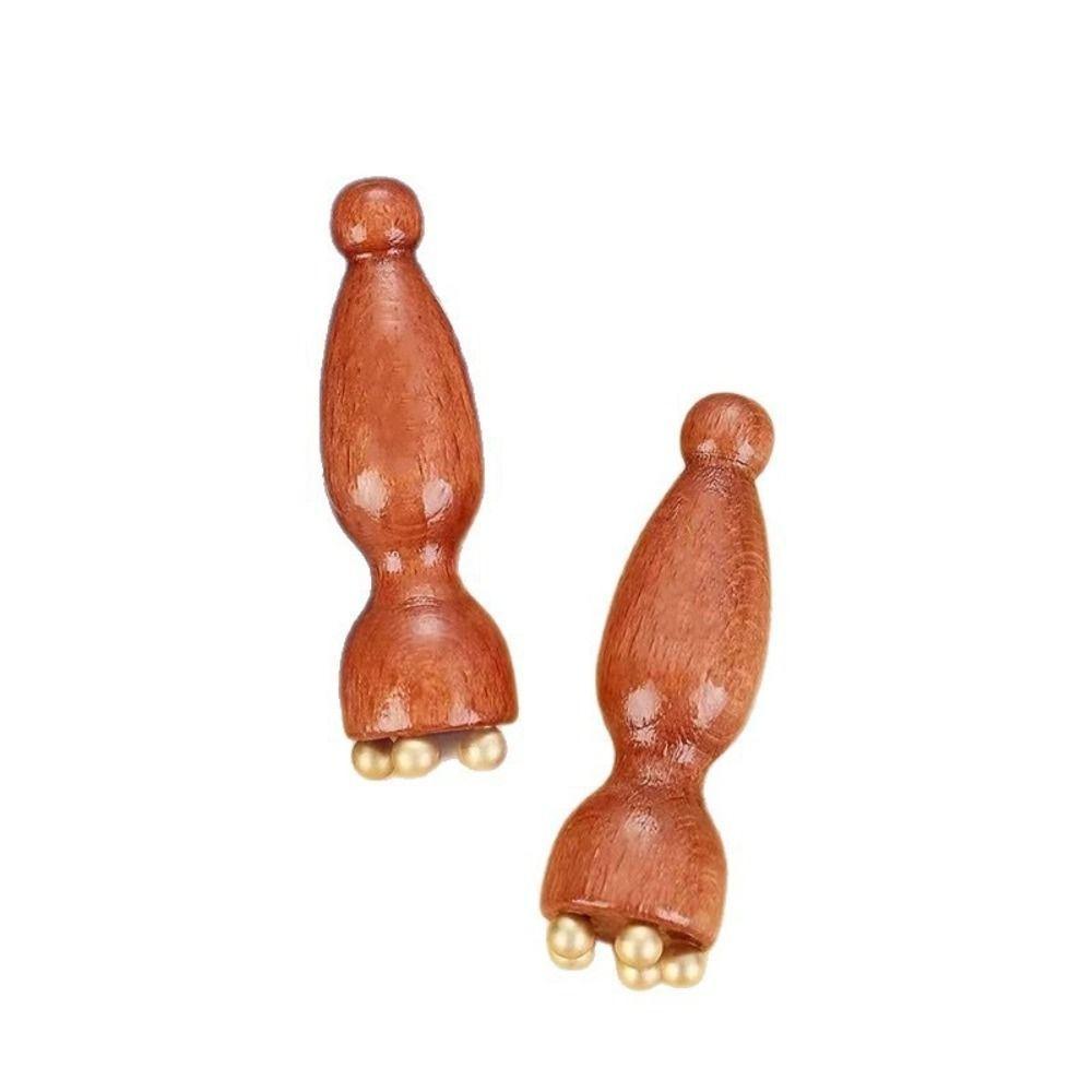 Gậy Massage mặt MARGREDY, Con lăn mát xa mắt bằng gỗ 5 răng, Lotus Pod Mini Eye Scraping Tendon Stick để giảm mệt mỏi cho mặt