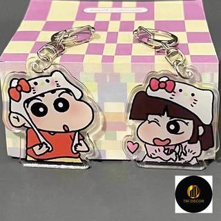 ‍Ganten‍Crayon Shin-chan Xiaoai móc khóa thích hợp móc khóa acrylic mặt dây chuyền cặp đôi bestie