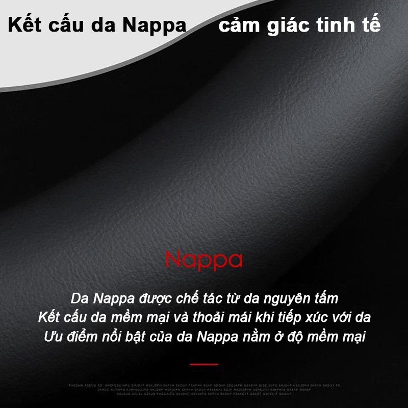 Bọc Vô Lăng Ô Tô Da Cao Cấp Mềm Mịn Chống Trượt Thoáng Khí, Lắp Nhanh Phù Hợp Nhiều Dòng Xe 38cm