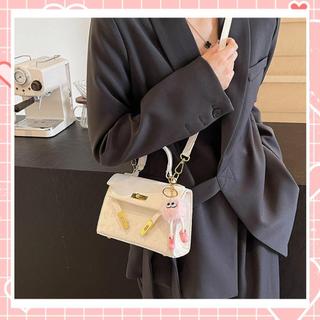 ( TẶNG KÈM BÔNG ) Túi xách nữ đeo chéo thời trang da nhung họa tiết xinh xắn Liistore K235