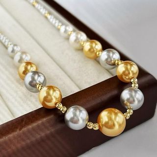 [N1172] Vòng Cổ, Dây Chuyền Ngọc Nhân Tạo Vàng Xám Sang Trọng Cho Nữ Phù Hợp Đi Chơi Đi Đám Cưới - DAISYN