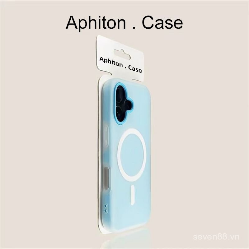 Ốp Điện Thoại Thích Hợp Cho iPhone 11 12 13 14 15 16 Pro max Plus Vỏ Từ Tính Màu Cam Đơn Giản Chống Sốc Vỏ Bảo Vệ Chống Sốc Bao Gồm Tất Cả GH4P