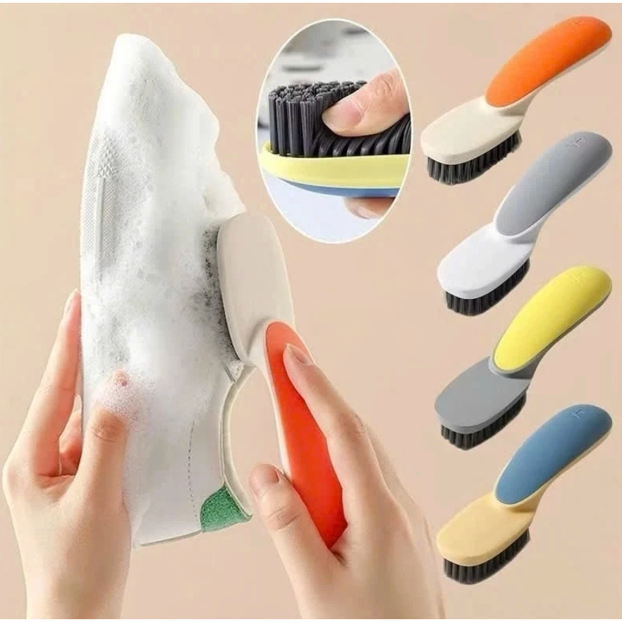 COMBO 5 Chiếc Bàn Chải Đánh Giày Lông Nhựa PP Mềm Mại, Bàn Chải Đa Năng Cầm Tay Tiện Lợi.
