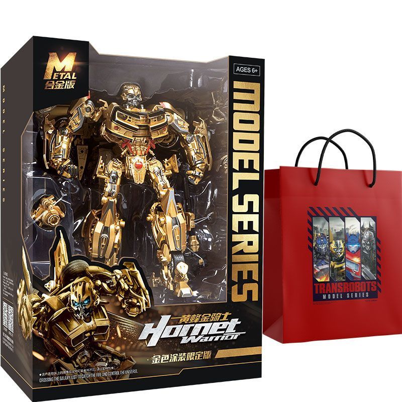 Youhu Phiên Bản Vàng Wasp Optimus Trụ Cột Hợp Kim Robot Biến Dạng Xe Mô Hình Bé Trai Đồ Chơi Cửa Sổ Quà Tặng