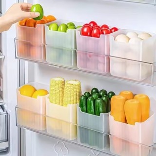 1 / 3 / 5 Hộp Bảo Quản Tiết Kiệm Không Gian Tủ Lạnh - Hộp Bảo Quản Thực Phẩm Có Thể Xếp Chồng Trong Suốt
