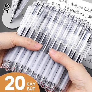 Bút bi bấm đồ dùng học tập ngòi 0.5mm, bút gel mực nước viết trơn, màu đậm đẹp, nét đẹp phục vụ học tập và công việc