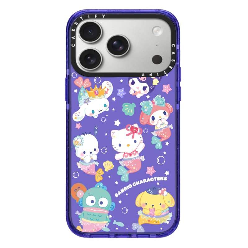 CASECASE X Bơi Sanlio Họ Peri Tím Trong Suốt Cứng Hút Từ Tính Tác Động Dành Cho Apple IPhone 12 13 14 15 16 17 Pro Max Plus Không Khí Có Hộp