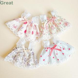 Quần áo váy công chúa búp bê Cotton 10–15 cm, 7 kiểu dáng dễ thương, phụ kiện trang trí