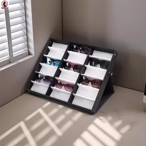 Hộp trưng bày kính mắt 18 khe cắm, tiện lợi cho việc lưu trữ kính râm và kính quang học