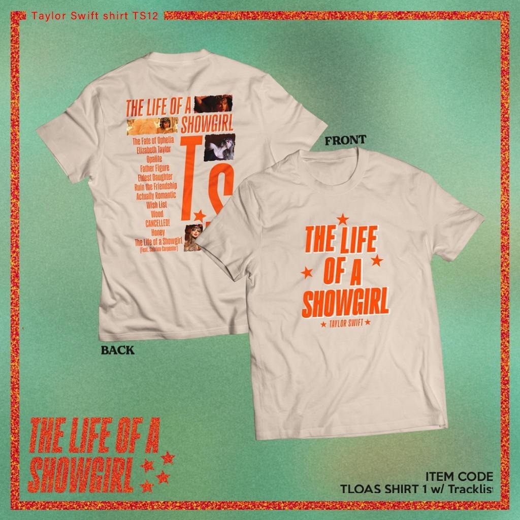 Áo Thun Ngắn Tay GC1 Taylor Swift - Album Mới "The Life of a Showgirl" 2025
