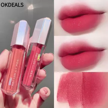 OKDEALS Lip Gloss, Matte Lâu trôi Lip Tint, Lip Oil Jelly Plumping Velvet Dưỡng ẩm Stain Trang điểm