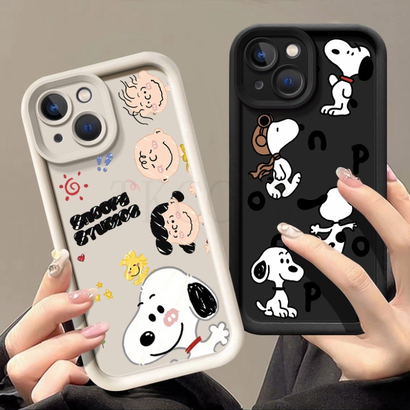 Tương thích với Redmi A5 15 15C 13 14C K40 Gaming K30 K20 Pro Redmi Note 15 Pro + Bảng chữ cái tiếng Anh Snoopy Silicone Soft Cover