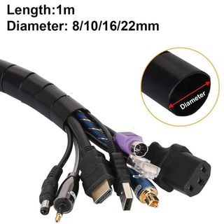 Vỏ bọc cáp RISEDOT, Bảo vệ dây 8 / 10 / 16 / 22mm linh hoạt, Tay áo cáp xoắn ốc