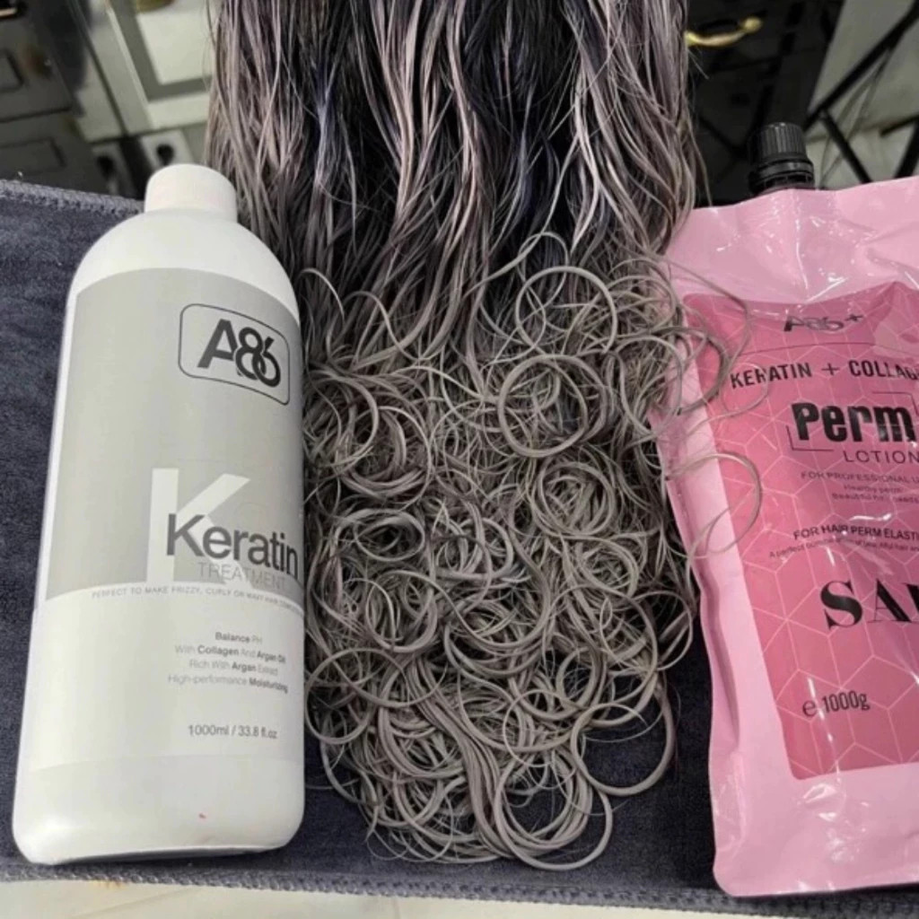 Keratin A86, Keratin phục hồi tóc hư tổn, tóc nhũn, tóc cháy khô xơ, bông xù chai 1000ml | Trunghair