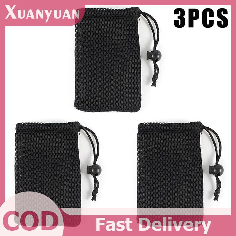 XUAN 3 Cái Nylon Lưới Dây Rút Túi Bảo Quản Túi Du Lịch Đa Năng & Hoạt Động Ngoài Trời Túi Dành Cho Sản Phẩm Kỹ Thuật Số VN
