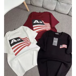 Áo Thun Nam Nữ Cờ MỹChữ aa Hàng Xịn Kèm Hộp Xù Lá Cờ Form Rộng Tay Lỡ Chất Cotton