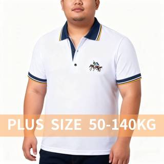 Áo sơ mi polo nam plus size 8XL-9XL, thêu họa tiết, oversize tay ngắn, phù hợp mùa hè và kinh doanh