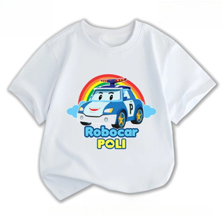 COD✅ (Hồ Chí Minh)DREAMY BABY Áo thun cổ tròn cho bé trai in hình hoạt hình Robocar Poli