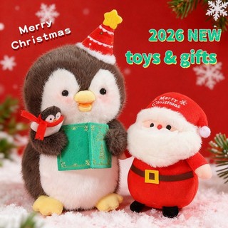 PLUS✨Chất lượng tốt✨Giáng Sinh Mới Sang Trọng Búp Bê Sáng Tạo Apple Ông Già Noel Chim Cánh Cụt Bánh Gừng Người Kết Hợp Đồ Chơi Sang Trọng Vui Vẻ Trang Trí Giáng Sinh Mặt Dây Chuyền Búp Bê Đồ Chơi Trẻ Em Quà Tặng