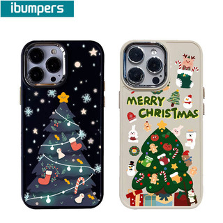 Ibumpers Ốp Điện Thoại Ngộ nghĩnh Dễ Thương Giáng Sinh Vui Vẻ Họa Tiết Cây Silicon Mềm Cao Cấp Chống Sốc Cho iPhone 17 16 15 14 12 13 11 Pro Max IP 7 8 Plus Iphon X XS XR Xs Max