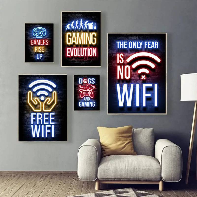 Trò Chơi Game Trích Dẫn Truyền Cảm Hứng Canvas Tranh Nghệ Thuật Trang Trí Tường Nhà Canvas Poster