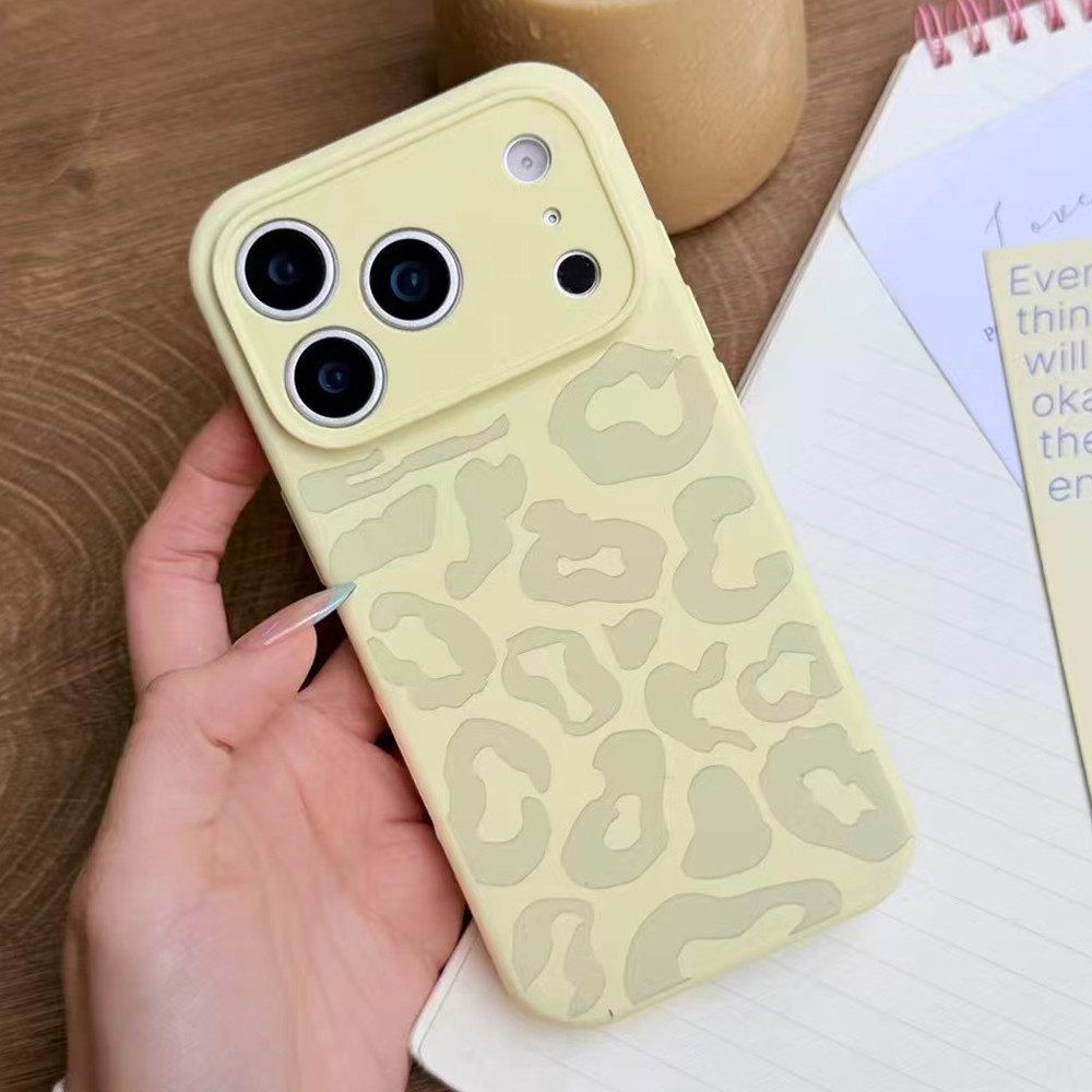 Ốp Điện Thoại Silicon Lỏng In Hình Da Báo Cho iPhone 17 Pro Max 17 Air 16 Plus 15 14 13 12 11 Vỏ Bảo Vệ Chống Sốc