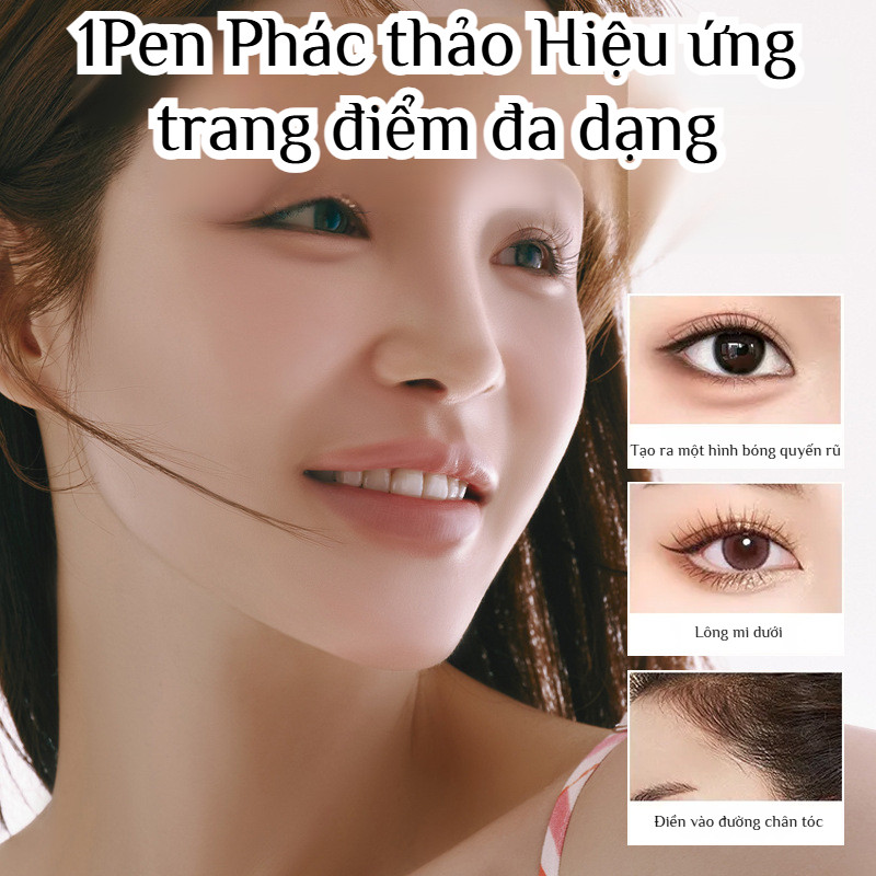 🔥Giá sốc🔥Bút kẻ lông mày hai đầu hình dao mổ，chì kẻ mày chống nước và mồ hôi, chì kẻ mày lâu trôi
