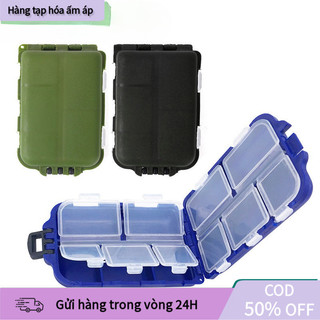 Hộp phụ kiện câu cá đa năng mini size, thiết kế nhiều ngăn tiện lợi, chứa được cả mồi và dụng cụ câu cá nhỏ