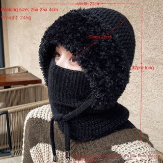 NCE Balaclava - Thiết kế 3 trong 1, mũ mùa đông chống gió toàn mặt thời trang dành cho nữ