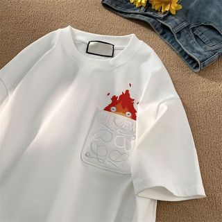 Cassifer Áo Đôi Thêu Hoạt Hình, Cotton Nguyên Chất, Phù Hợp Mặc Hàng Ngày Plus Size