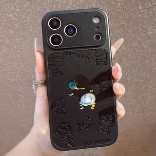 Phim Hoạt Hình Dễ Thương Màu Cam Crayon Shin Chan Da Bảo Vệ Toàn Ống Kính Ốp Điện Thoại Cho iPhone 17Promax 17Pro 13 14 15 16 Promax Chống Sốc Nam Nữ Vỏ Di Động