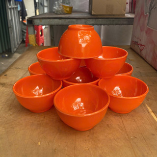 Bộ 5/10 Chén Dùng Cho Chè, Tráng Miệng, Bộ Chén Chè Cam Sáng Melamine