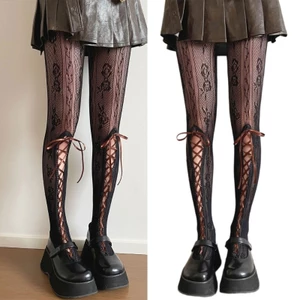 Exhila Thanh Lịch Sheer Interlacing Legging Viền Truyền Thống millenniumbug Khuyến khích Kính Chân Linh Hoạt Cho Hàng Ngày S