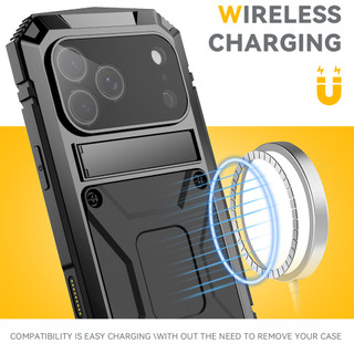[JLK] Vỏ nhôm kim loại giáp chống sốc cho iPhone 17 Pro Max Air 17Pro i17 Vỏ chân đế bảo vệ toàn diện