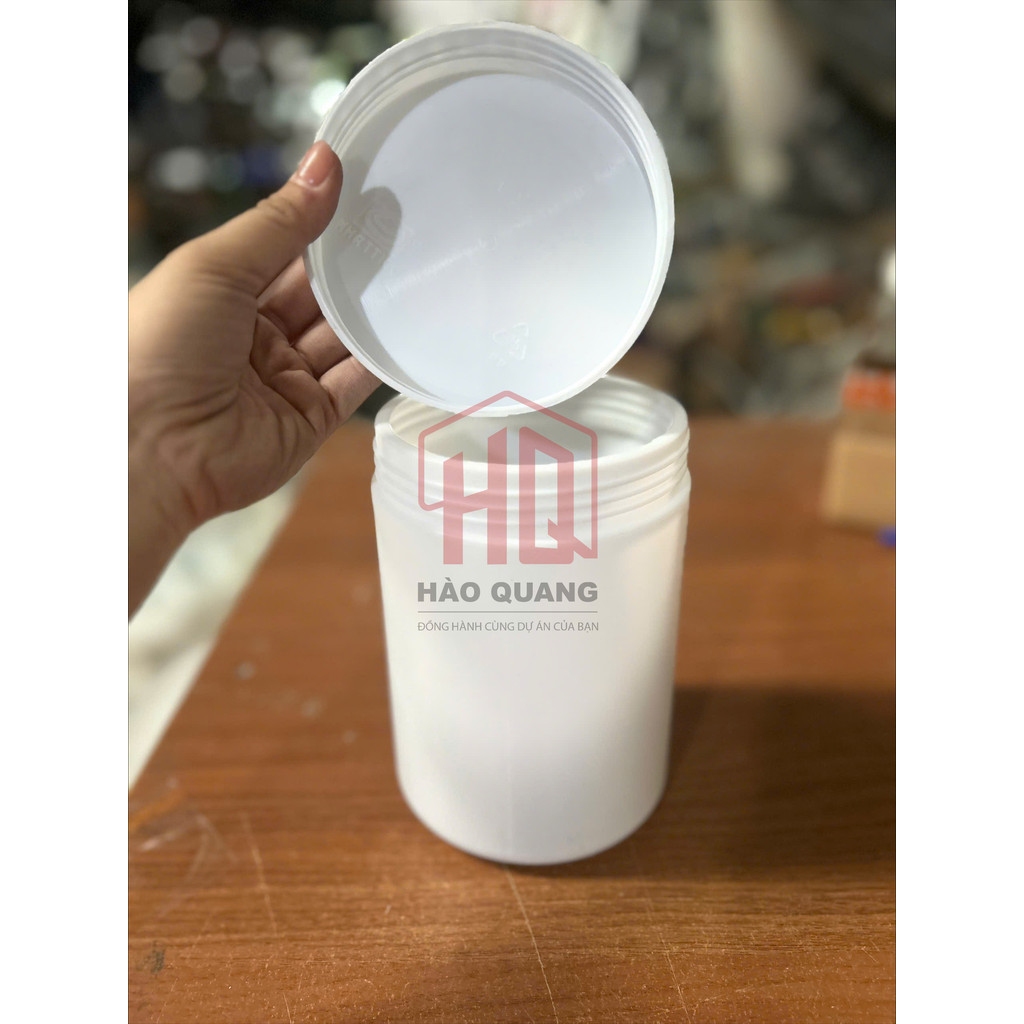 10 Lọ Nhựa Trắng 1.5 Lít Nắp Vặn Chống Ẩm – Hũ Nhựa Đựng Thực Phẩm, Đựng Gia Vị, Đựng Bột, Hạt Khô
