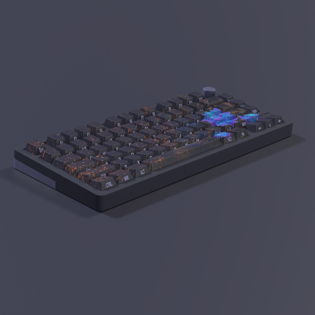 Keycap PBT Peony Hoa Hồng Engraved | KCAP - World of keycaps