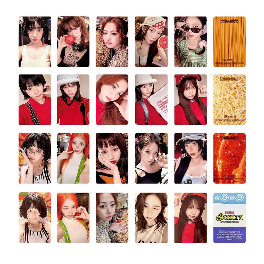 5-7 Chiếc SPAGHETTI Photocards Khác Nhau WEVERSE TIÊU CHUẨN 2025 EASY CRAZY HOT Album Lomo Cards SAKURA KIM CHAEWON HUH YUNJIN KAZUHA HONG EUNCHAE SOLO Bưu Thiếp YM