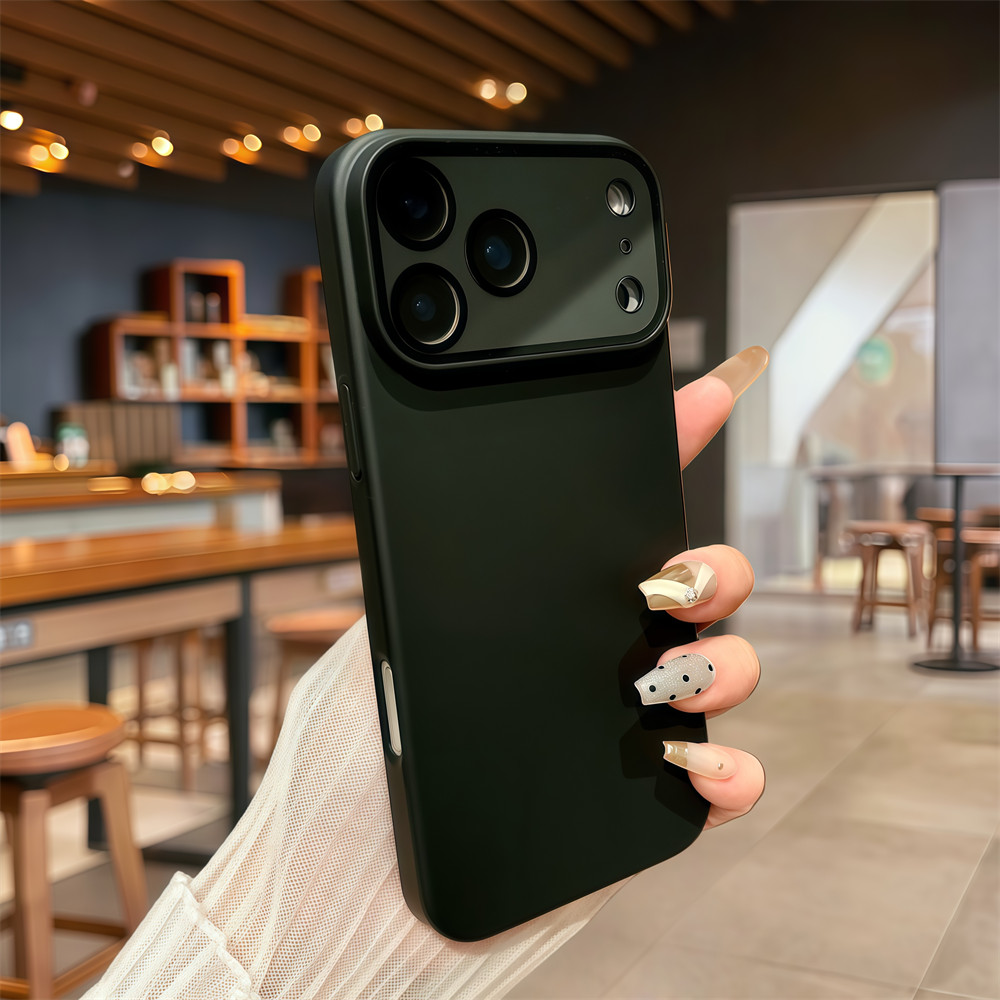 Ốp điện thoại vỏ cứng đơn giản cho iPhone 17 Pro Max 11 12 13 14 15 16 pro max 15 14 plus Bảo vệ ống kính chống rơi Vỏ cứng chống sốc Vỏ bảo vệ điện thoại