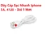 Củ Sạc Nhanh 2A cho điện thoại Smartphone - Củ sạc điện thoại đầu ra USB, sạc nhanh, an toàn, chống chai pin, dây sạc