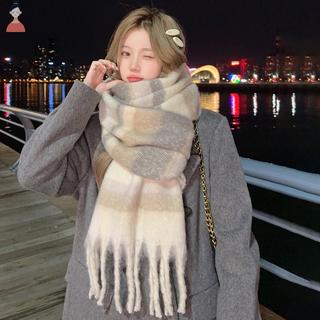 Khăn Choàng Cashmere Dày Phong Cách Hàn Quốc, Ấm Áp và Thời Trang