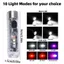 Đèn pin móc khóa Mini DONOVANQQ, Đèn pin di động 10 chế độ chống nước, Đèn pin LED đa chức năng siêu sáng bền bỉ Cắm trại
