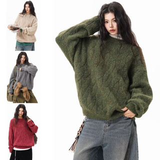 Áo len dệt kim nam phong cách cổ điển kiểu Mỹ, phù hợp unisex