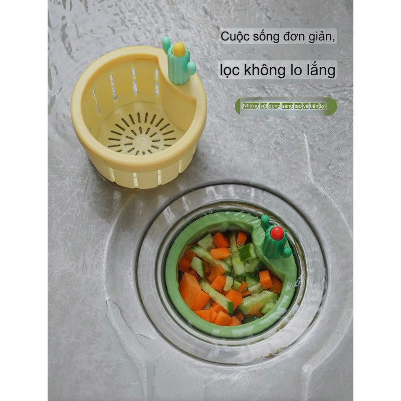 Bộ Lọc Thoát Nước Bồn Rửa Chén Hình Cây Xương Rồng ,Thu Gom Rác Thải Ở Bồn Rửa Chén Chống Tắc Nghẽn