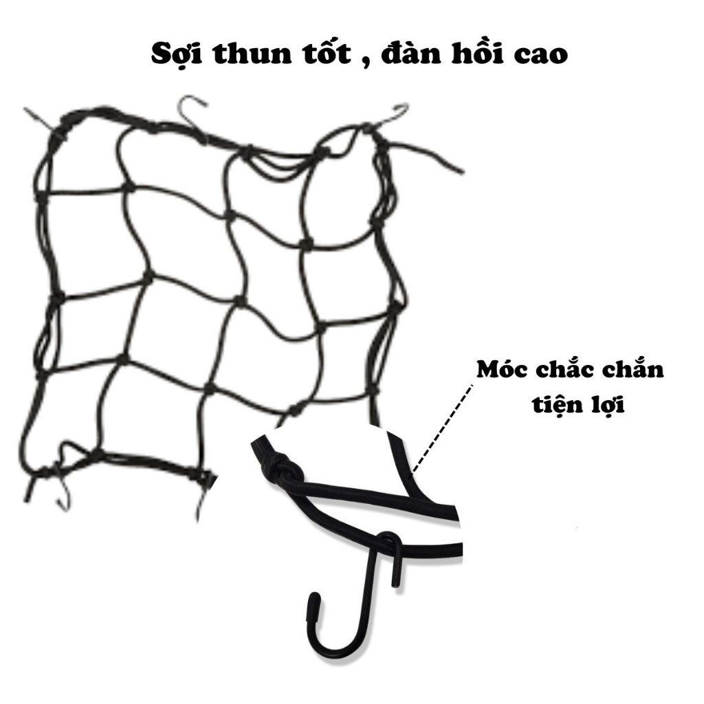 M6B Lưới Thun Ràng Đồ Moto, Xe Máy Đi Phượt Tiện Dụng MALAN