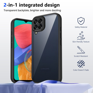 Dành Cho Samsung Galaxy M33 / M53 5G Ốp điện thoại Cứng Aryclic Trong Suốt Khung Silicon Mềm Chống Rơi Mỏng Bao